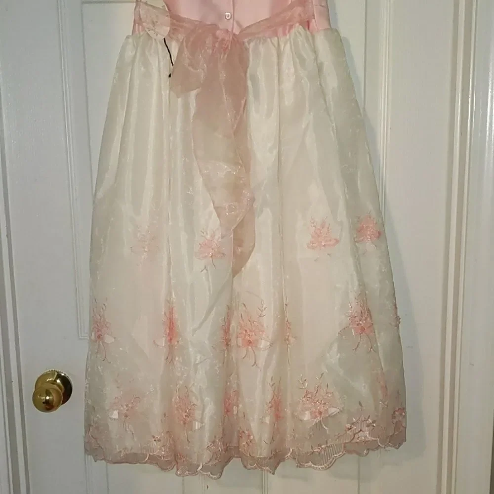 Butterflyxc Inc boutique pink and white  dress Sz